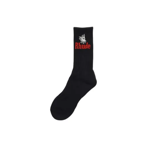 RHUDE Черные мужские носки MID до икры