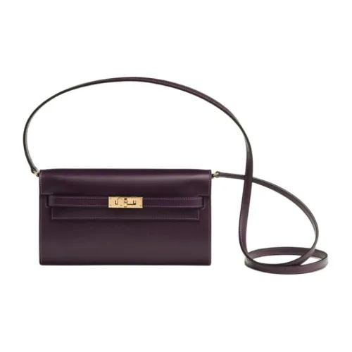 HERMES Kelly To Go Кожа Сумка через плечо Женская 59 Изюм Виноградный фиолетовый