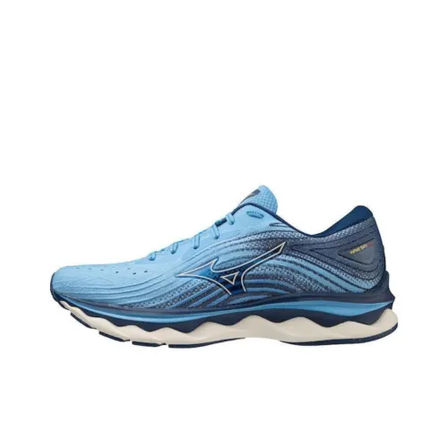 Mizuno Wave Sky 6 Амортизация Износостойкий Низкий Топ Беговые кроссовки Мужской Синий