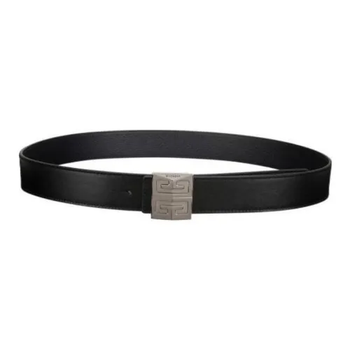 GIVENCHY Logo Идентификация Телячья кожа Кожаные ремни Мужской Черный