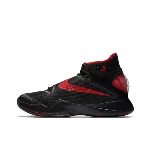 Nike HyperRev Zoom Амортизация Износостойкие Высокие Баскетбольные Кроссовки Мужские Красный Черный