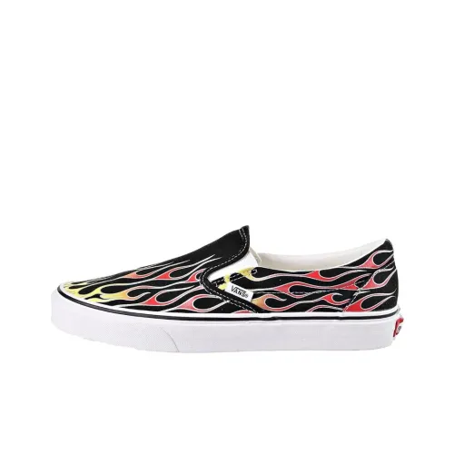 Vans Slip On Series Классические Низкие Кроссовки для Скейтбординга Унисекс Черные Красные