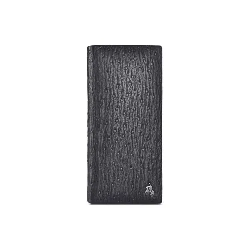 POLOMEISDO Длинный кошелек из овчины бизнес MULTI слот для карт кошелек мужской черный