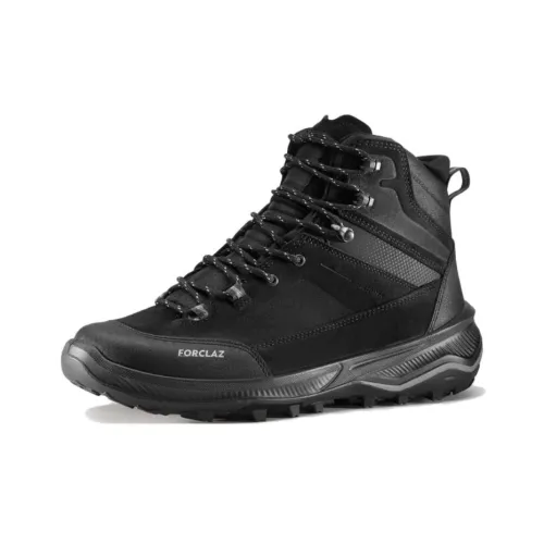 DECATHLON MT100 Slip Устойчивый к истиранию Водонепроницаемый И Дышащий Высокий Топ Походная обувь Мужской Черный