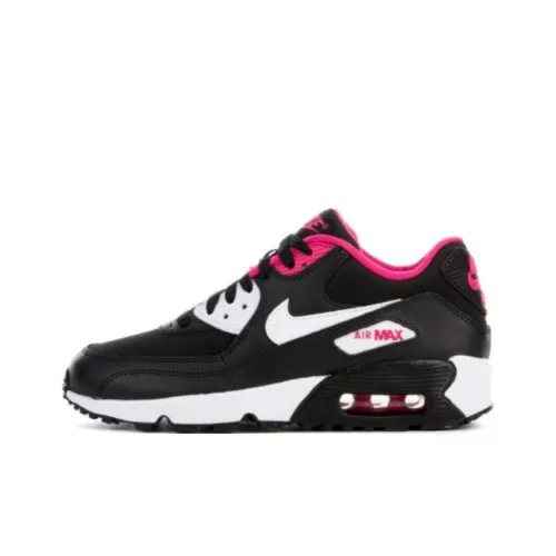 Nike Air Max 90 Амортизация Износостойкий Низкий Топ Повседневная Обувь Женская Черная Розовая