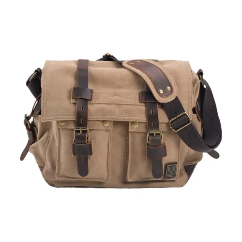 TTaG．baG Холст Воловья кожа Холст Сумка через плечо Мужская