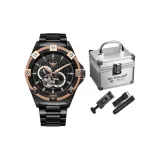 Чёрный с розовым золотом, циферблат-зелёный, ночное свечение