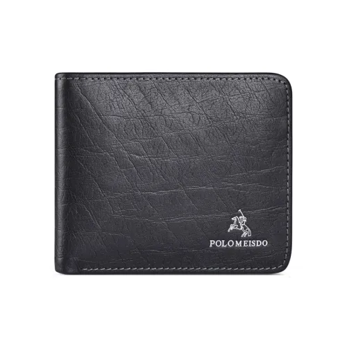 POLOMEISDO Телячья кожа мягкий кошелек бизнес мода мужские черный