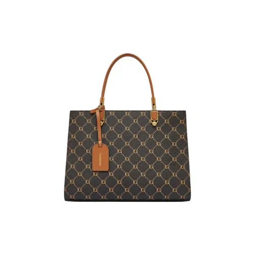 Geshiman ПВХ Сумка через плечо Сумка Большая Женская Кофейная Экрю