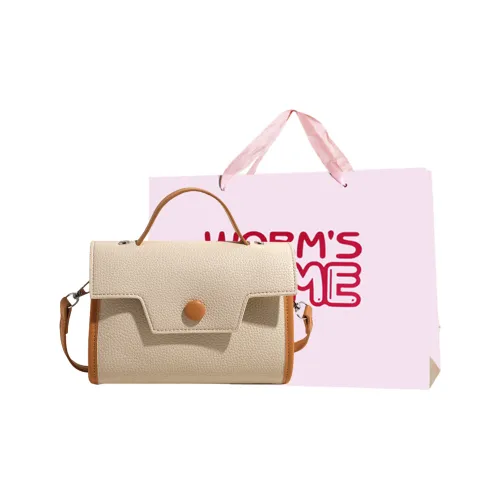 Worm's Home ПУ (полиуретан) Сумка Сумка через плечо Сумка через плечо Стандартная Женская Экрю Черный Розовый Синий