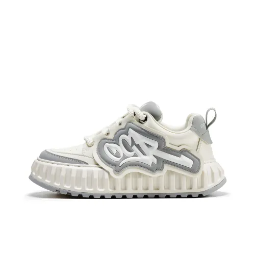 OGR Graffiti Collection Slip-on Скейтборд Кроссовки Unisex Кремово-Серый