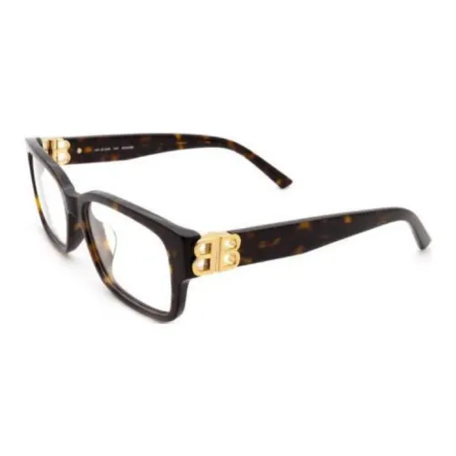 Balenciaga Металлические Ацетатные Прямоугольные Оправы для Очков Женские Коричневые