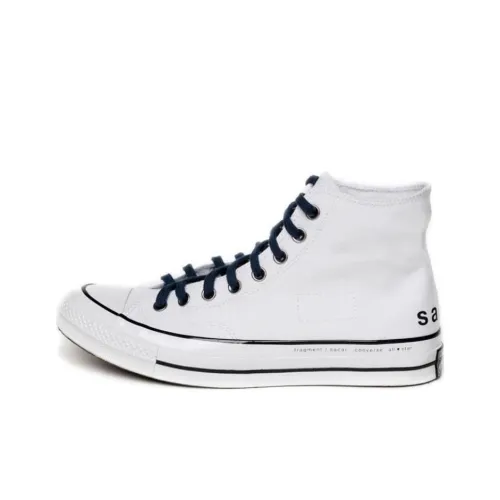 Sacai X Fragment Design x Converse 1970s High Top Shoes Unisex White Сакаи X Фрагмент Дизайн x Конверс 1970s Высокие Кеды Унисекс Белые