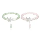 Розовый, зеленый, 1 пара