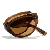 Чайная оправа с прозрачными линзами цвета "чай" [складной стиль позиционирования]