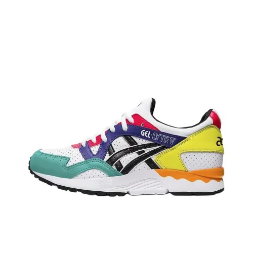 Asics Gel Lyte 5 Устойчивые к истиранию Низкие Беговые кроссовки Женские Белые Черные Фиолетовые