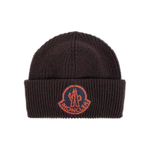 Moncler Шерстяные Шапки Мужской Коричневый