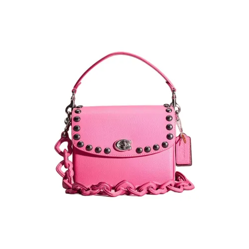 COACH Cassie Каменная кожа Сумка через плечо Маленькая Унисекс Розовая