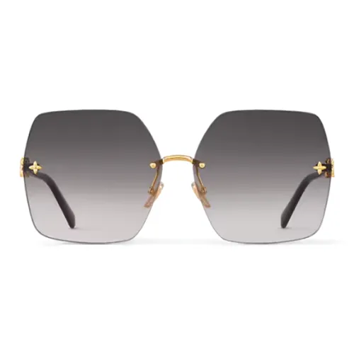 LOUIS VUITTON Металлический ацетат Нерегулярная форма Солнцезащитные очки Унисекс Черный