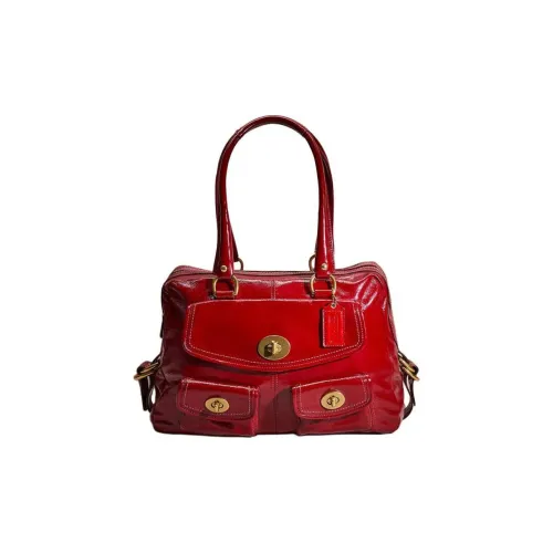 COACH Peyton Лакированная кожа Сумка Сумка через плечо Сумка через плечо Большая Женская Красная