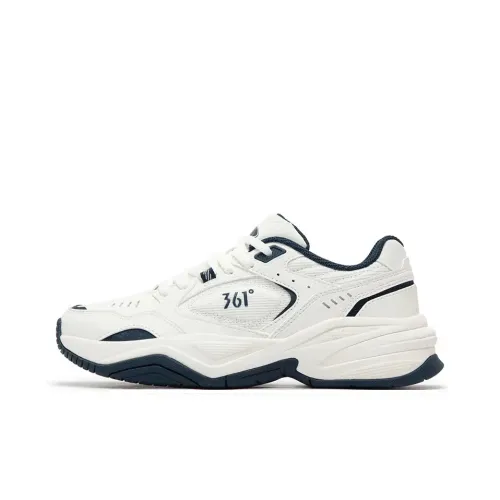 361° Sailing Series Устойчивый к истиранию Низкий Топ Толстая подошва Кроссовки Женские Белый Синий