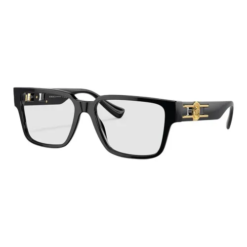 VERSACE Ацетатные квадратные оправы для очков Мужские Черные