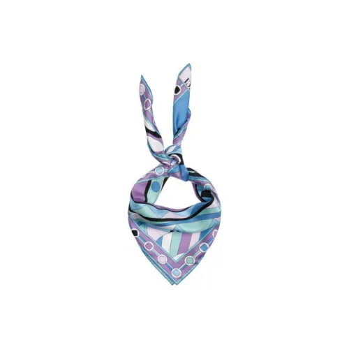 EMILIO PUCCI Шелковые шарфы Женские Синий