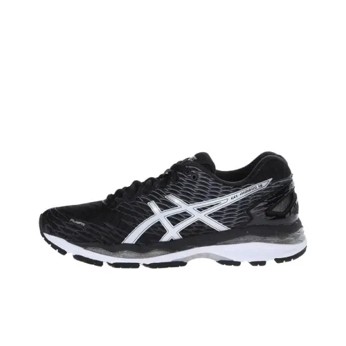 Asics Gel Nimbus 18 Low Топ Беговые кроссовки Мужские Черный Белый