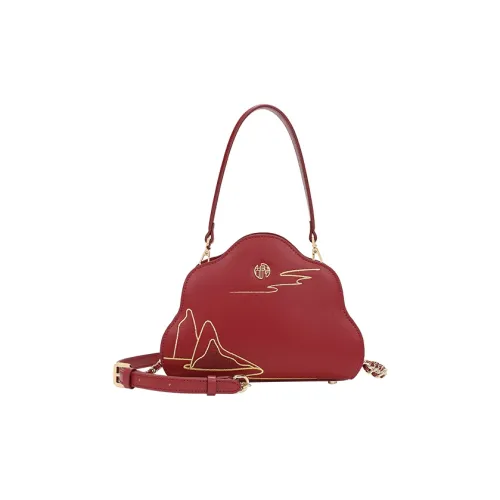 Ancient Yi Xi Коровья кожа Эксклюзивный Чонсам Сумка через плечо Женская Red Door Opening