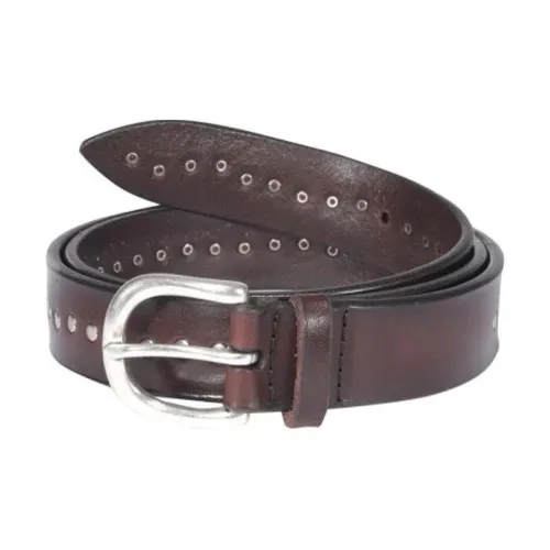 ORCIANI Логотип бренда Телячья кожа Кожаные ремни Мужской Коричневый Ширина 3 см