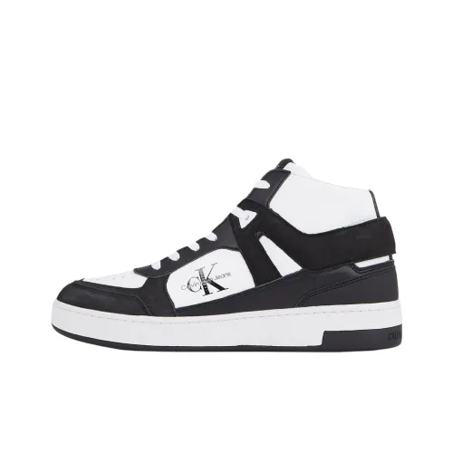 CKJ CALVIN KLEIN JEANS Высокие кроссовки для скейтбординга Мужские Черно-белые