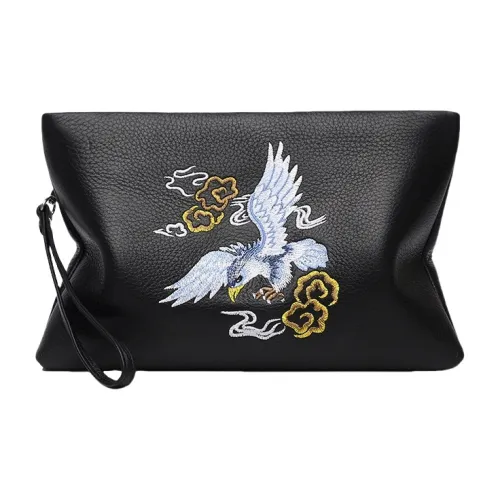 PESASRIE Коровья кожа Клатч Кошелек Мужской Черный