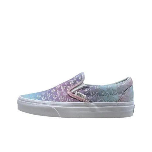 Vans Slip On Series Low Топ Скейтборд Кроссовки Унисекс Фиолетово-Синий Градиент