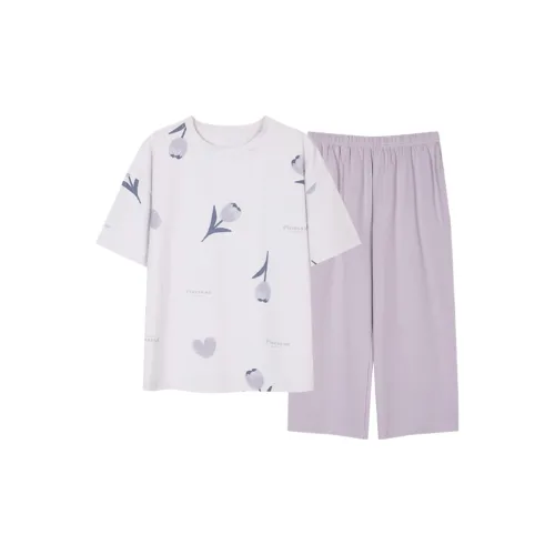 H YXIANG Пижамный комплект женский кристально-фиолетовый