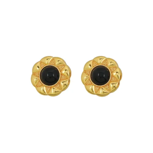 PANDUONA Copper Stud Earrings Women's
