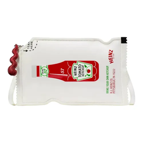 Kate Spade HEINZ Коллаборация Синтетическая кожа с гладкой коровьей кожей Сумка через плечо Женская Белая