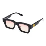 Чёрная резинка, градиентный оранжевый, линзы