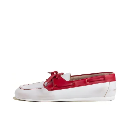 MIU MIU Топсайдеры Женские Экрю