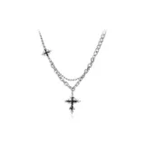 Ожерелье с кулоном в форме креста из лавы