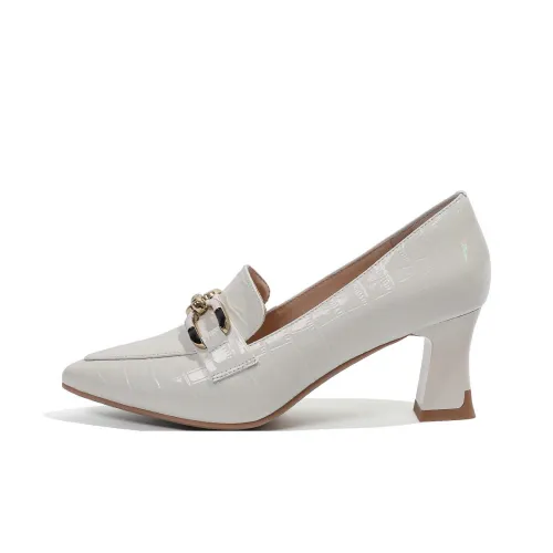 Mulinsen Лоферы 6 см Женские Бежевые