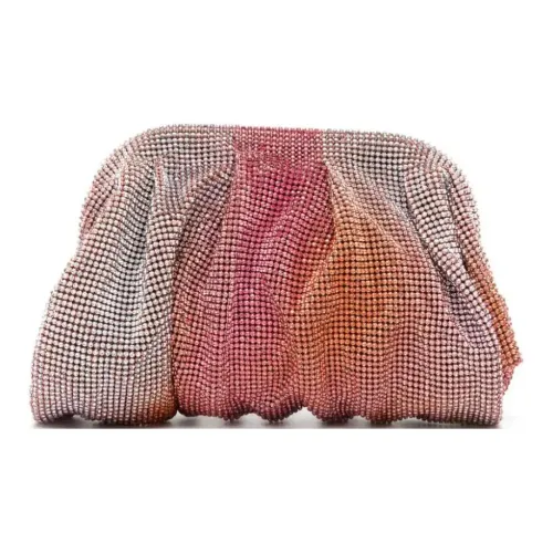 BENEDETTA BRUZZICHES Стекло и Латунь Клатч Женский Малиновый Розовый и Янтарный Оранжевый