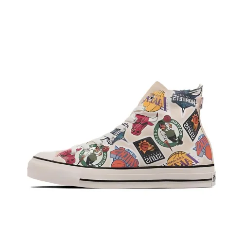 Конверс All Star R NBA High Термический Противоскользящий Высокий Топ Скейтбординг Кроссовки Унисекс Белый