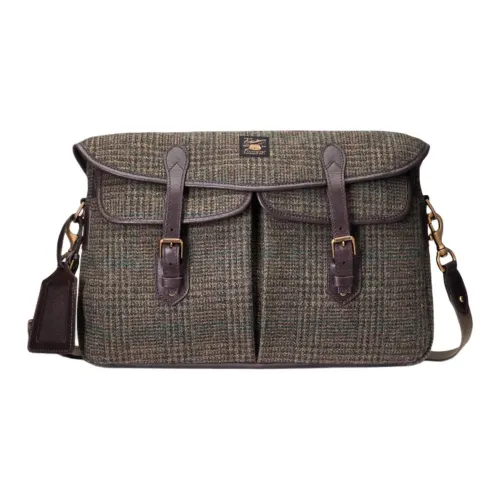 Polo Ralph Lauren Винтаж Твид Сумка через плечо Мужская Коричневая