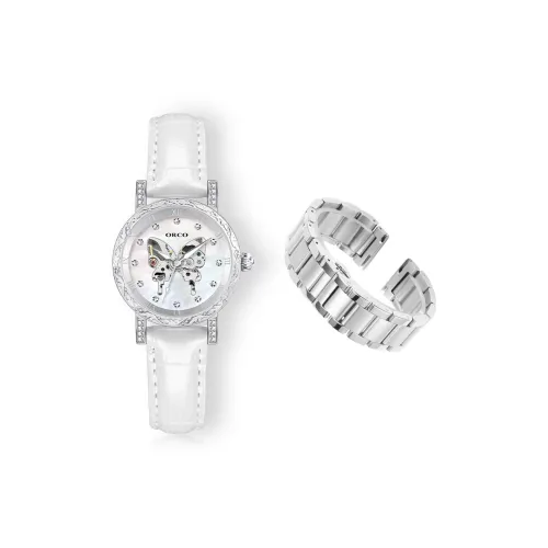 ORCO Автоматические механические часы Женские часы Белый циферблат