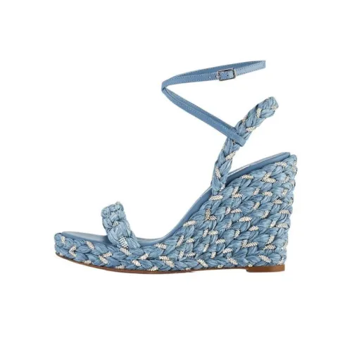 AQUAZZURA Costiera Wedge one Ремень Сандалии 12 см Женские Синие