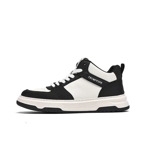 TRUMPPIPE MID Топ Скейтборд Кроссовки Мужские Белый Черный
