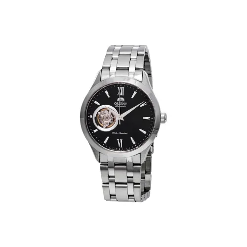 ORIENT Автоматический Механический Механизм Нержавеющая Сталь Ремешок Часы 39 мм Мужские Часы Черный Циферблат