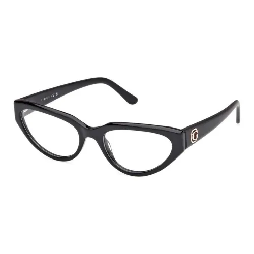 GUESS Пластик Кошачий глаз Оправы для очков Женские Черный