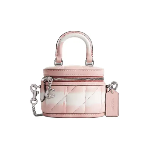 COACH Trail Напп-Кожа Сумка через плечо Сумка через плечо Мини Женская Серебряный Розовый Многоцветный