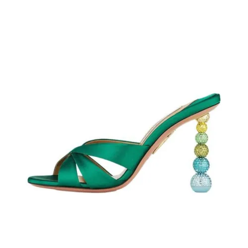 AQUAZZURA Слипоны 9,5 см Женские Зеленые